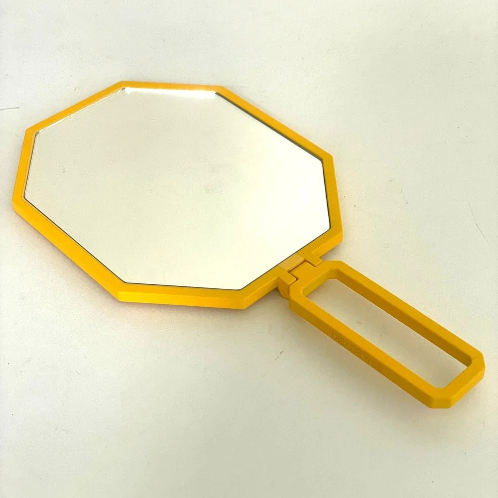 Swarovski Yellow Hand Mirror plus Compact Mirror Set Blessed Gold Rhinestone 3pc